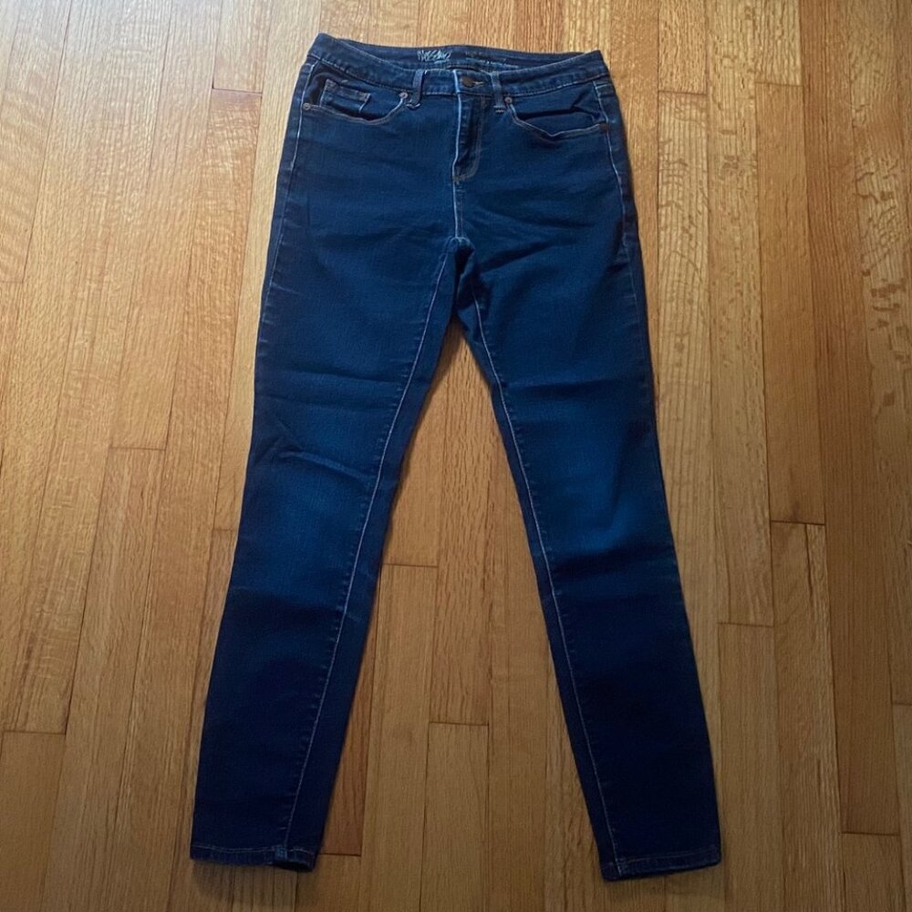 Mossimo Denim High Rise Skinny Jeans Dark Wash